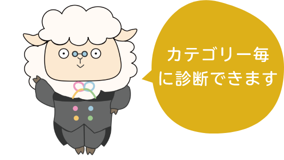 カテゴリー毎に診断できます